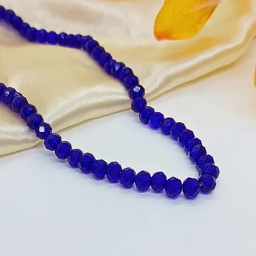 CHOKER CONTAS FACETADAS AZUL INTENSO