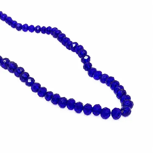 CHOKER CONTAS FACETADAS AZUL INTENSO