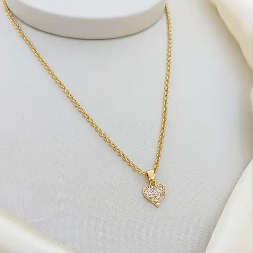 CHOKER CORAÇÃO DE LUZ BANHADO A OURO 18K