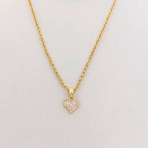 CHOKER CORAÇÃO DE LUZ BANHADO A OURO 18K