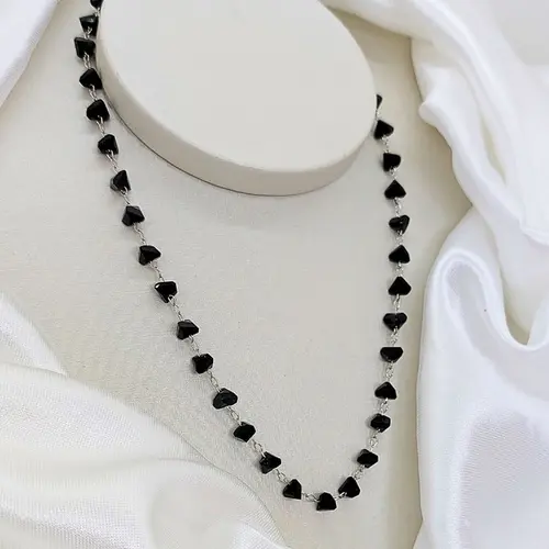 CHOKER CORAÇÃO NOTURNO BANHADO A O.B