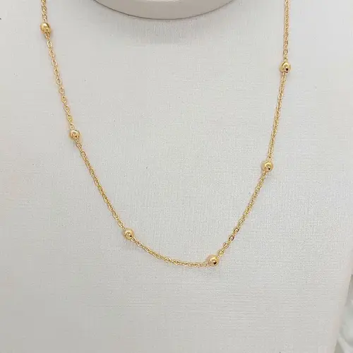 CHOKER ESFERAS DE OURO BANHADO A OURO 18K