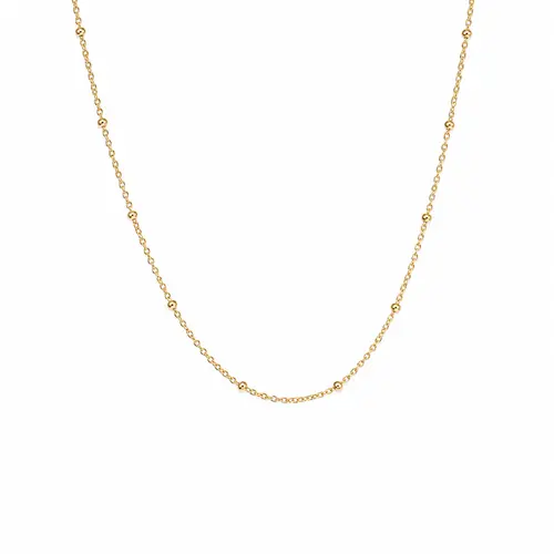 CHOKER PONTO DE OURO BANHADA A OURO 18K 38CM.