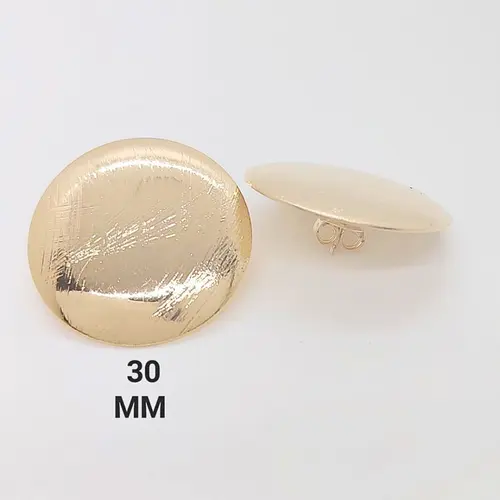 Brinco Botão Orgânico Banhado a Ouro 18K
