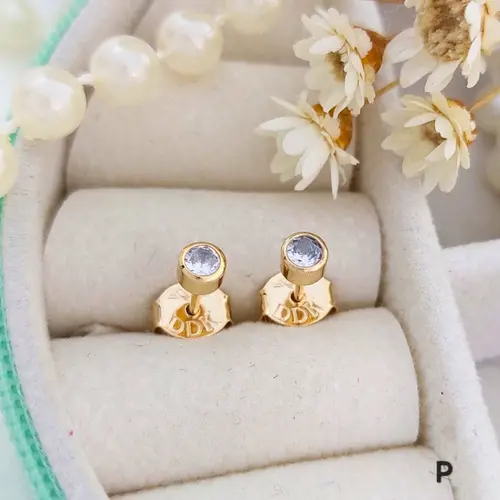 BRINCO PONTO LUZ DELICADO BANHADO A OURO 18K