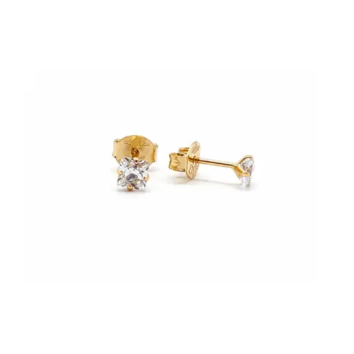 BRINCO PONTO DE LUZ QUADRADO BANHADO A OURO 18K