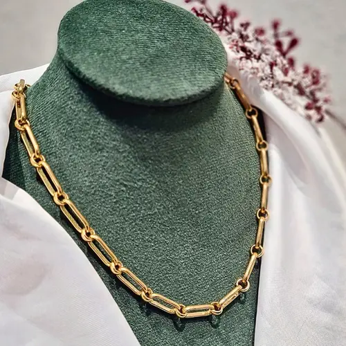 CHOKER ELOS MODERNO BANHADA A OURO 18K