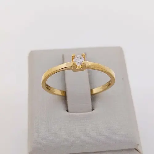 Anel Promessa Banhado a Ouro 18K