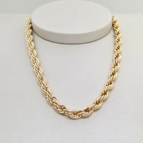 CHOKER TRANÇADA BANHADA A OURO 18K 5MM