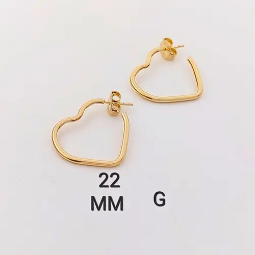 Argola Coração Minimalista Banhado a Ouro 18K