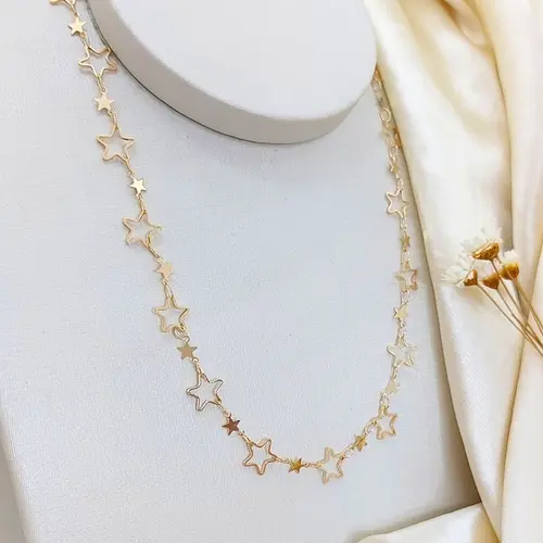 CHOKER STAR GLOW BANHADA A OURO 18K