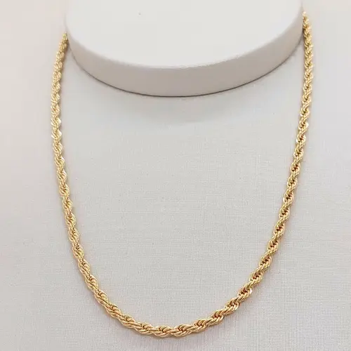 CHOKER CORDÃO TRANÇADO BANHADO A OURO 18K