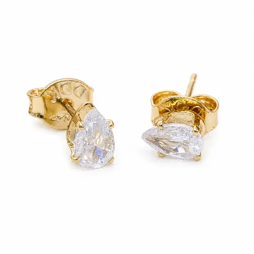 BRINCO PONTO GOTA BANHADO A OURO 18K
