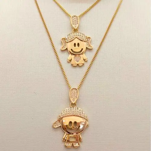 COLAR MENINO/MENINA BANHADO A OURO 18K