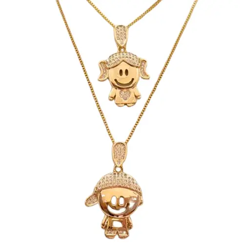 COLAR MENINO/MENINA BANHADO A OURO 18K