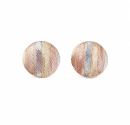BRINCO TRICOLINE BANHADO A OURO 18K