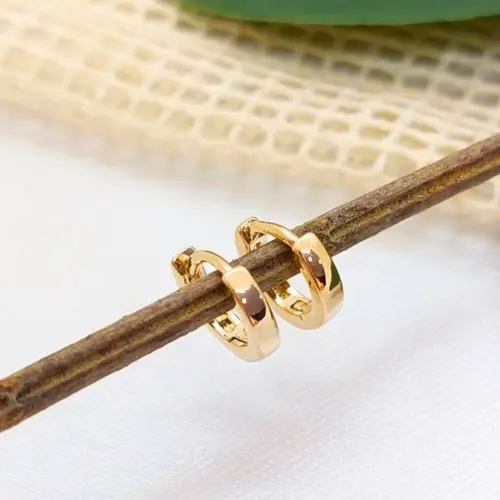 Argola Lisa Banhado a Ouro 18K