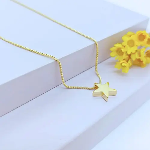CHOKER ESTRELAS BANHADA A OURO 18K