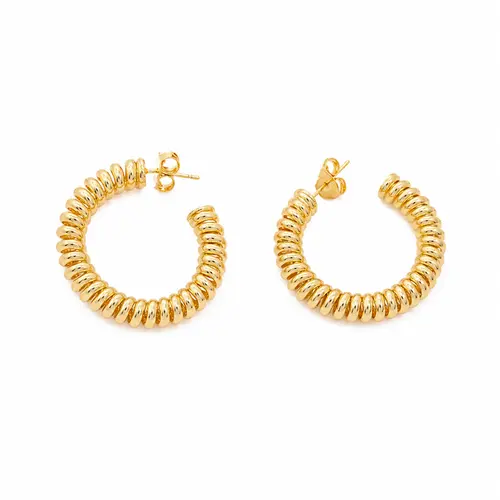 ARGOLA MAXI BANHADA A OURO 18K