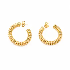 ARGOLA MAXI BANHADA A OURO 18K