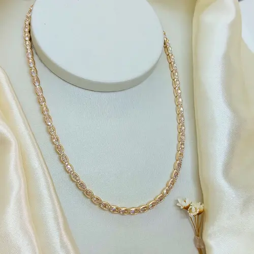 CHOKER RIVIERA LUX BANHADA A OURO 18K