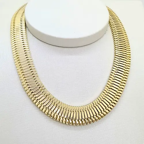 CHOKER LUXO IMPERIAL BANHADA A OURO 18K