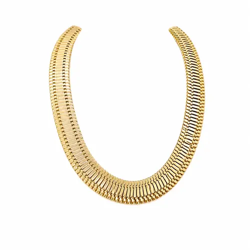CHOKER LUXO IMPERIAL BANHADA A OURO 18K