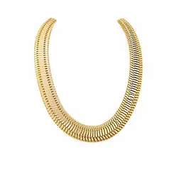 CHOKER LUXO IMPERIAL BANHADA A OURO 18K