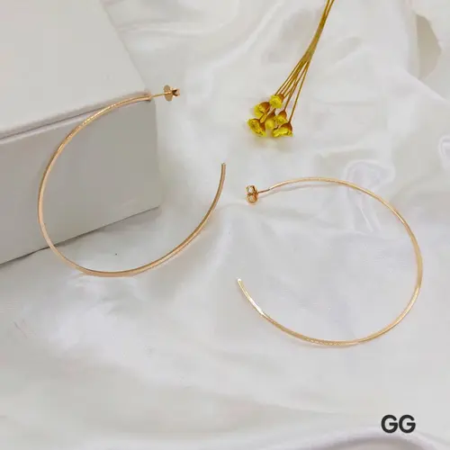 Argola Fina Minimalista Banhado a Ouro 18K