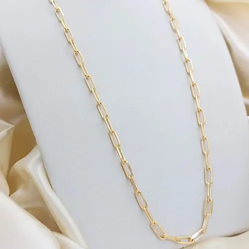 CORRENTE ELO CARTIER BANHADA A OURO 18K