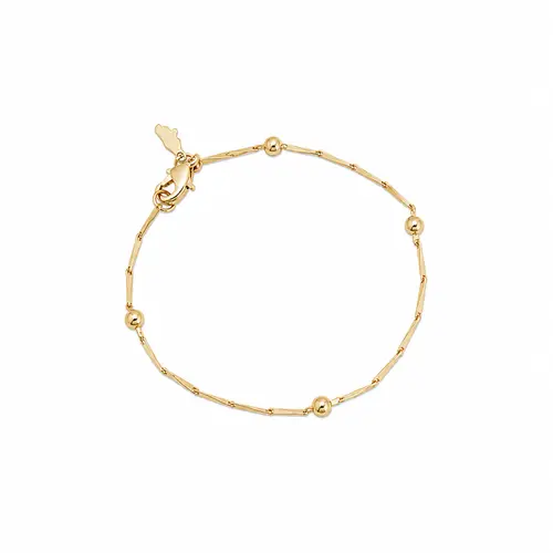PULSEIRA ELOS DOURADOS BANHADA A OURO 18K