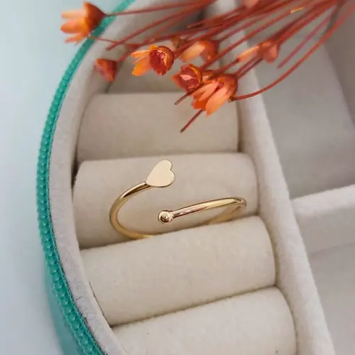 ANEL OPEN LOVE BANHADO A OURO 18K