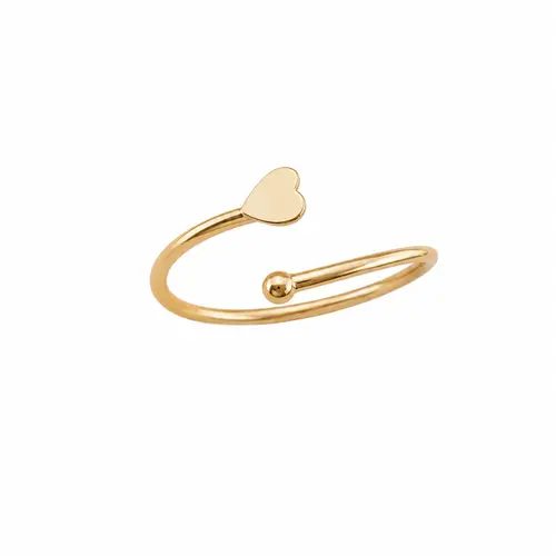 ANEL OPEN LOVE BANHADO A OURO 18K