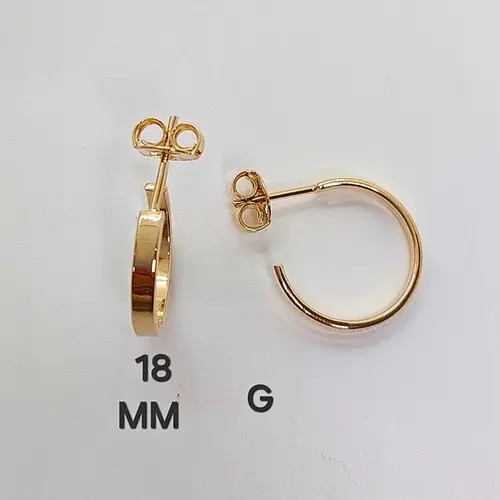 Argola Lisa Banhado a Ouro 18K
