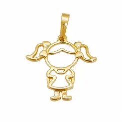 PINGENTE FILHOS BANHADO A OURO 18K