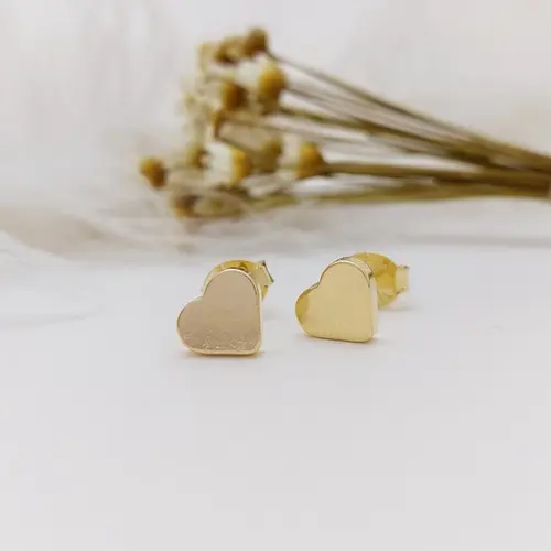 BRINCO CORAÇÃO LAPIDADO BANHADO A OURO 18K