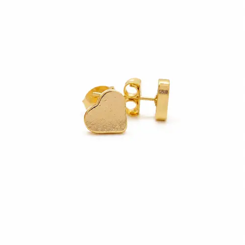 BRINCO CORAÇÃO LAPIDADO BANHADO A OURO 18K
