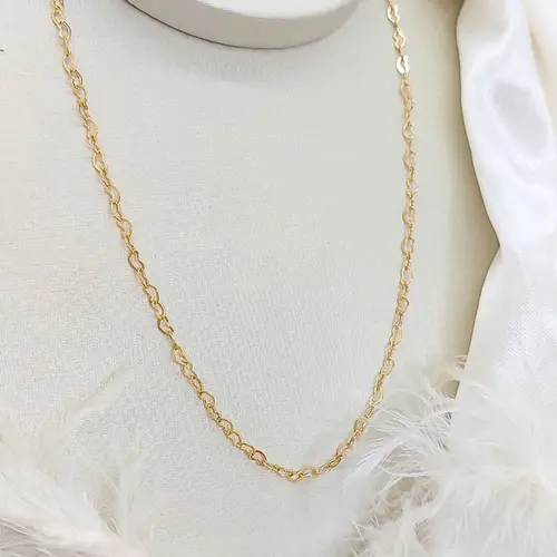 CHOKER CORAÇÃO LIVRE BANHADA A OURO 18K