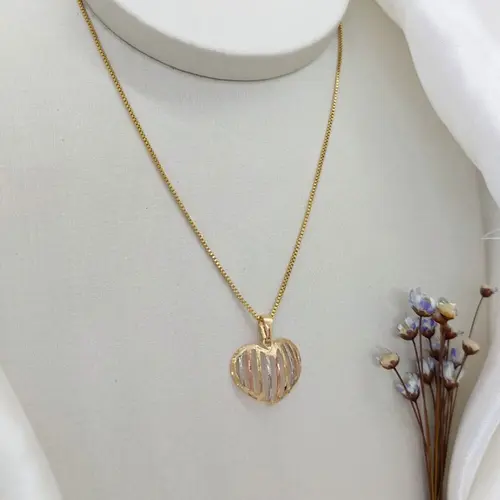 COLAR LOVE LINE BANHADO A OURO 18K