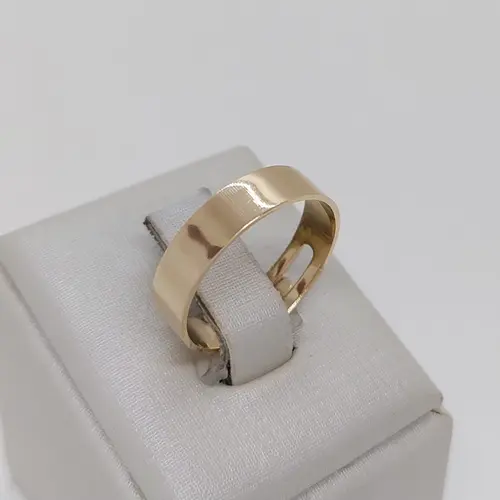 ANEL FAIXA DOURADA BANHADA  OURO 18K