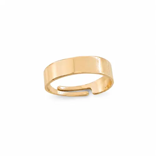 ANEL FAIXA DOURADA BANHADA  OURO 18K
