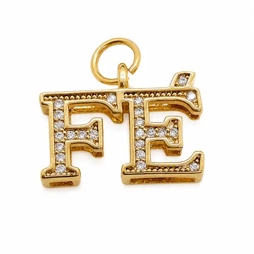 PINGENTE FÉ BANHADO A OURO 18K