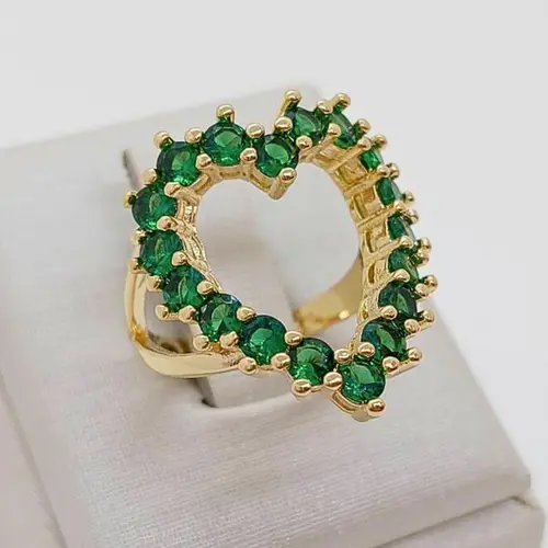ANEL VIOLETA BANHADO A OURO 18K