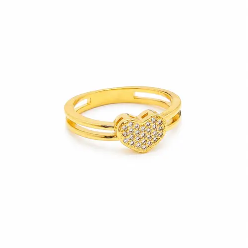 ANEL AMOR INFINITO BANHADO A OURO 18K