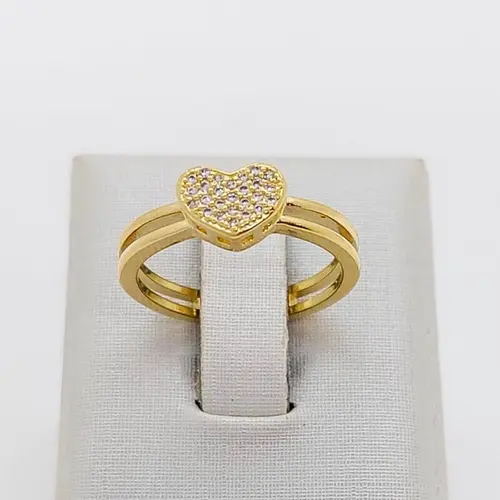 ANEL AMOR INFINITO BANHADO A OURO 18K