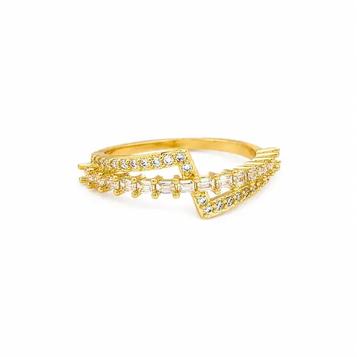 ANEL IMPACTO DOURADO BANHADO A OURO 18K