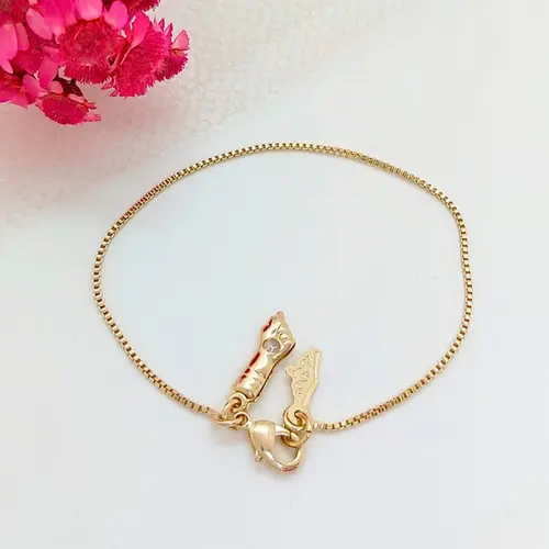 PULSEIRA VENEZIA GOLD BANHADO A OURO 16K