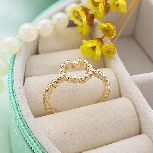 ANEL HALO SPHERE BANHADO A OURO 18K