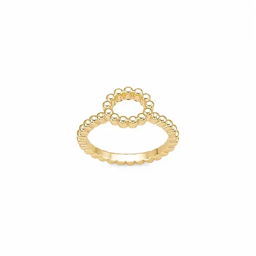 ANEL HALO SPHERE BANHADO A OURO 18K