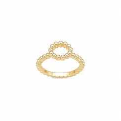 ANEL HALO SPHERE BANHADO A OURO 18K